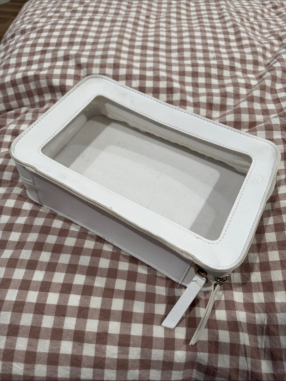 SHEIN White Clear-Top Cosmetic Travel Case